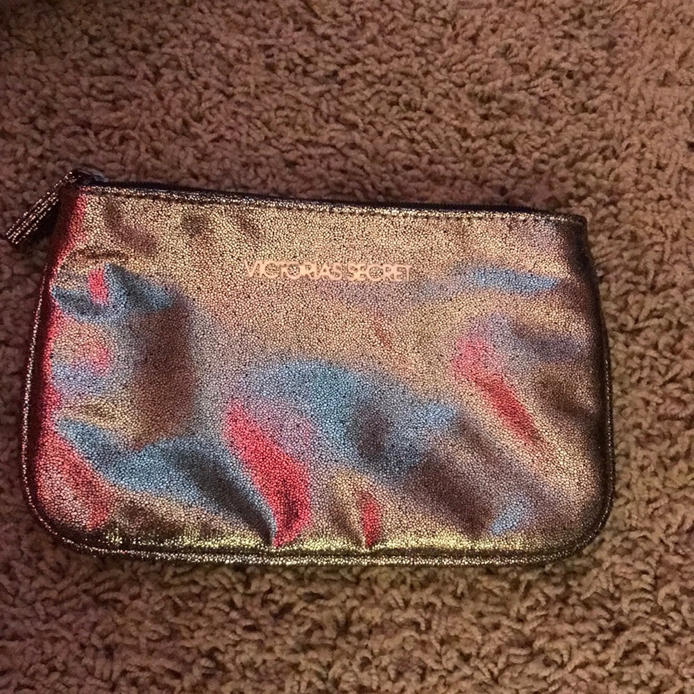 Gold make up bag from Victoria's Secret.